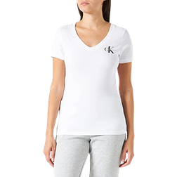 Calvin Klein Women's Jeans Monogram Logo V-Neck T-shirt