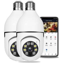 WiFi Lightbulb Security Camera 2-pack