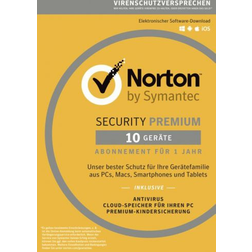 Symantec Norton Security Premium 3.0 I 10 Geräte 1 Jahr