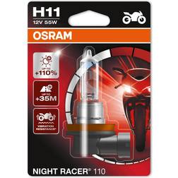 Osram H11 Incandescent lamp, NIGHT RACER 110, 12V 55W PGJ19-2, white, white White