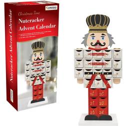 The Christmas Workshop White & Red Wooden Nutcracker Advent Calendar