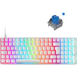 Mars Gaming Mecánico Rgb Mkultra Blanco Compacto 96% Switch Azul