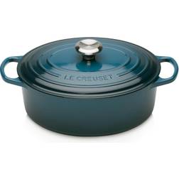 Le Creuset Deep Teal Signature Cast Iron Oval avec couvercle 4.1 L