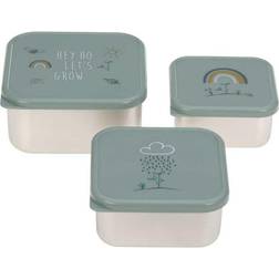 Lässig Snackbox Stainless Steel Garden Explorer 3 pack