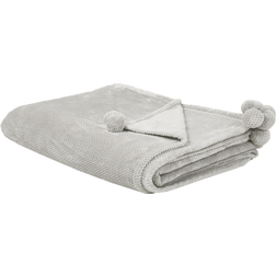 Beliani Modern Blanket Soft Filz Grau