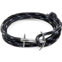 Black Admiral Anchor Silver and Rope Bracelet by Anchor & Crew