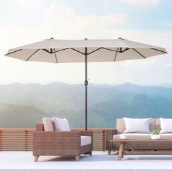 OutSunny 4.6m Garden Parasol Double-Sided Umbrella