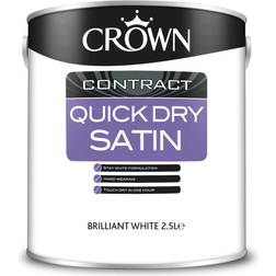 Crown Satin, 2.5L Contractors Quick Dry Gloss White