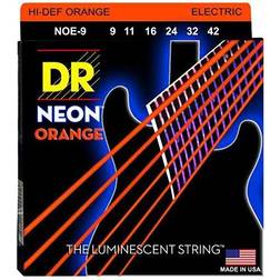 DR Strings NEON Hi-Def Orange SuperStrings Light Electric Guitar Strings