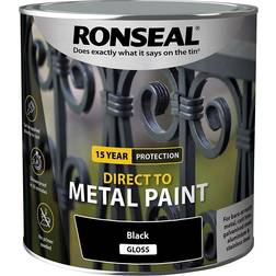 Ronseal Direct to Metal Paint Black Gloss Black