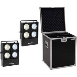 EUROLITE Set 2x Audience Blinder 4x100W LED COB CW/WW Case