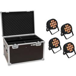 Eurolite Set 4x LED IP PAR 12x8W QCL Spot Case