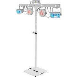 EUROLITE Set LED KLS Laser Bar FX Light Set white BPS-2 Loudspeaker Stand white