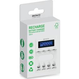 Deltaco Ultimate Ni-Mh USB charger for AA/AAA display