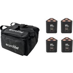 EUROLITE Set 4x AKKU TL-3 QCL RGB UV Trusslight SB-4 Soft Bag