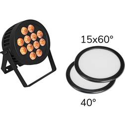 Eurolite Set LED IP PAR 12x8W QCL Spot 2x Diffuser cover (15x60° and 40°