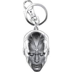 The Avengers Marvel 2 Vision Head Pewter Key Ring Action