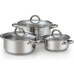 Cook N Home 6-Piece Basic Sauce Pot Cookware Set with lid