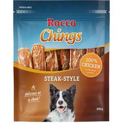 Rocco Steak Style Snack Per Cani - 4 x 200 g Carne di Pollo