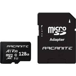 ARCANITE MicroSDXC Minneskort med Adapter, 128 GB