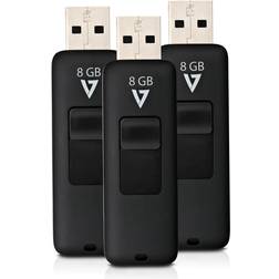 V7 VF28GAR3PK3N 8GB FLASH USB2.0 BLK COMBO PACK