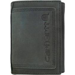 Carhartt Leather Black Detroit Trifold Wallet