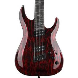 Schecter C-7 MS Silver Mountain Blood Moon