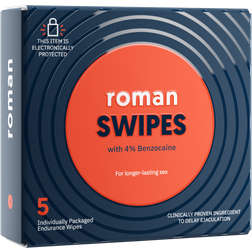 Roman Swipes: 4% Desensitizing Benzocaine Wipes 5 Pack