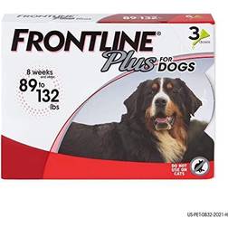 FRONTLINE Plus Flea Tick Treatment 89-132 Pounds, 3