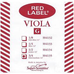 Super Sensitive Super Sensitive Red Label Viola G String Intermediate