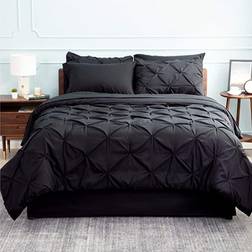 Bedsure Pintuck Bed Linen Grey, Beige, White, Black, Red, Pink, Blue, Purple (264.2x243.8cm)