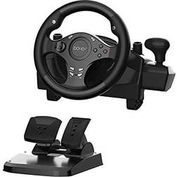 doyo 270 degree motor vibration driving gaming racing wheel with responsive gear and pedals for pc/ps3/ps4/xbox one/xbox 360/nintendo switch/android