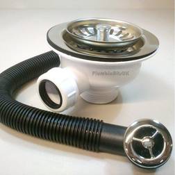 Mcalpine McAlpine BWSTOFSS 1½ Basket Strainer Waste and Overflow, Chrome