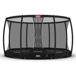 BERG Toys Trampoline Champion InGround, fitness device (black, round, diameter 380 cm, incl. Safety net Comfort)