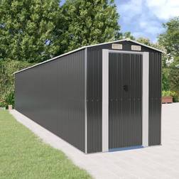 vidaXL Garden Shed Anthracite Steel (Building Area )