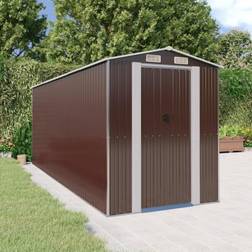 vidaXL Garden Shed Dark Brown 192x523x223