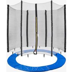 Arebos Set copertura bordi blu e rete per 6 pali e trampolino Ø 244 cm Resistente alle intemperie