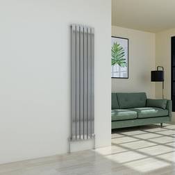 WarmeHaus Designer Small Radiator Panel Modern Chrome Vertical Single 1800x408mm