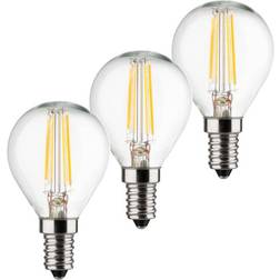 Müller Licht LED-Tropfenlampe E14 4W 2.700K Filament 3er Set