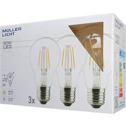 Müller Licht Ampoule LED E27 4 W 2 700 K filament, par 3, 470lm