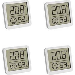 TFA Dostmann 4er Set Digitales Thermo-Hygrometer Mit Komfortzone