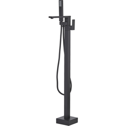 Beliani Grifo Mezclador De Baño Independiente Negro Plateado Kit 15x26