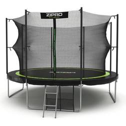 Zipro Trampolin med net og stige Ø374cm pose til sko