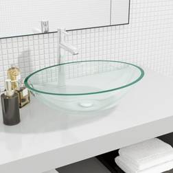 vidaXL Lavabo De Vidrio Transparente 50x37x14 cm