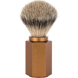 Mühle HEXAGON Silvertip Shaving Brush Anodised aluminum bronze