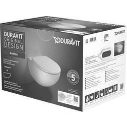 Duravit Architec Cuvette suspendue avec abattant WC, 45720900A1, blanc