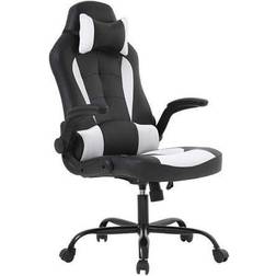 BestOffice Ergonomic & Lumbar Support Swivel Gaming Chair White