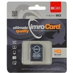 Imro MicroSDHC 8GB cl.4 med adapter