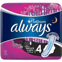 Always Platinum Secure Night Pads Wings