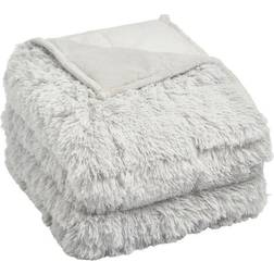 Sienna Fluffy Fleece Weight blanket 6kg Pink, Grey (180x125cm)